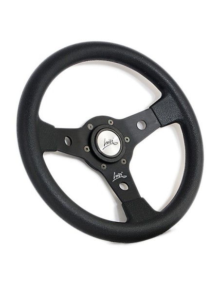Volante universale Luisi Falcon 31 310mm in tanegum nero con razza nera