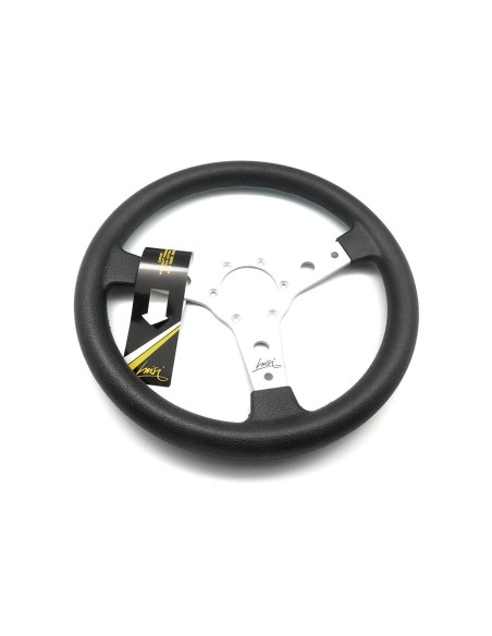 Volante universale Luisi Falcon 34 340mm in tanegum nero con razza bianca