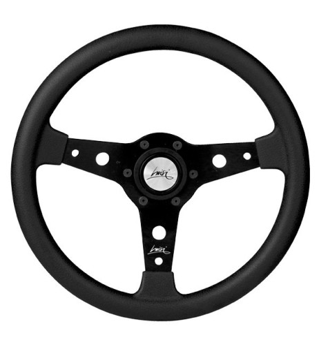 Volante universale Luisi Falcon 34 340mm in tanegum nero con razza nera