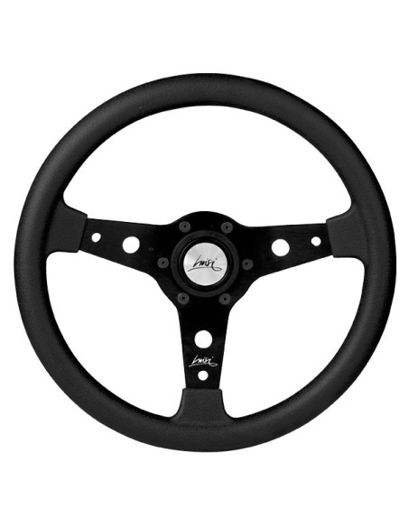 Volante universale Luisi Falcon 34 340mm in tanegum nero con razza nera