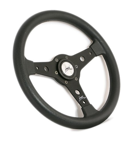 Volante universale Luisi Falcon 34 340mm in tanegum nero con razza nera