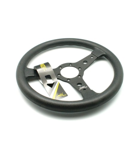 Volante universale Luisi Falcon 34 340mm in tanegum nero con razza nera