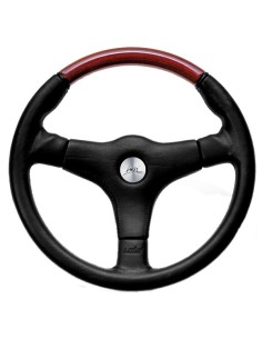 Volante universale Luisi Giba 3 Anatomico 355mm in mogano e pelle