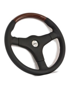 Volante universale Luisi Giba 3 Anatomico 355mm in mogano e pelle 2