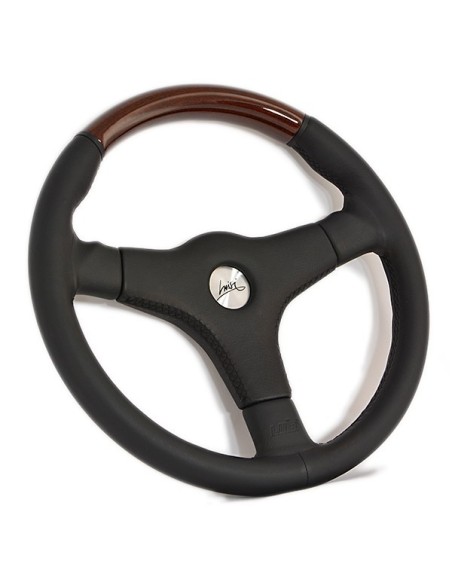 Volante universale Luisi Giba 3 Anatomico 355mm in mogano e pelle