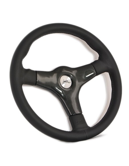 Volante universale Luisi Giba 3 Elegant 355mm in pelle e carbonio