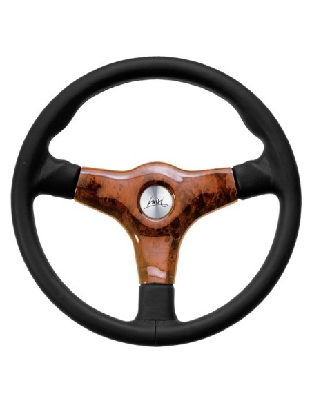 Volante universale Luisi Giba 3 Prestige 355mm in pelle e radica