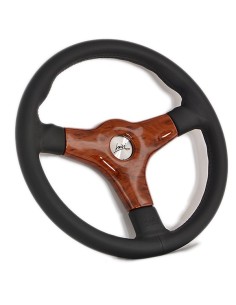 Volante universale Luisi Giba 3 Prestige 355mm in pelle e radica 2