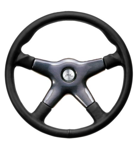 Volante universale Luisi Giba 4 Elegant 365mm in pelle e carbonio