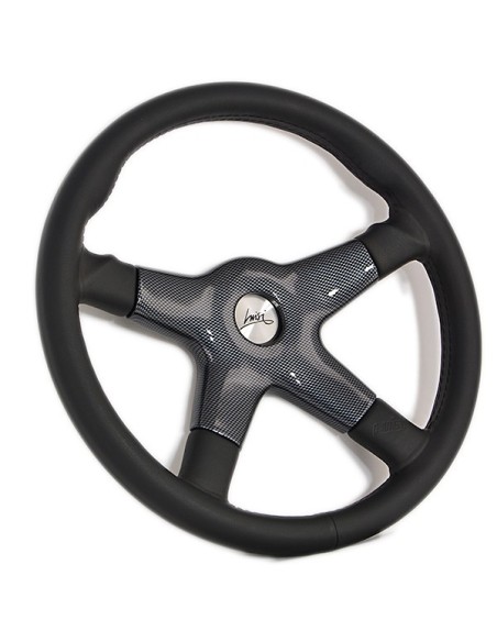 Volante universale Luisi Giba 4 Elegant 365mm in pelle e carbonio