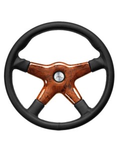 Volante universale Luisi Giba 4 Prestige 365mm in pelle e radica