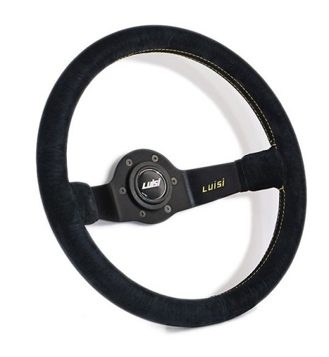 Volante universale Luisi Jet 350mm in camoscio nero
