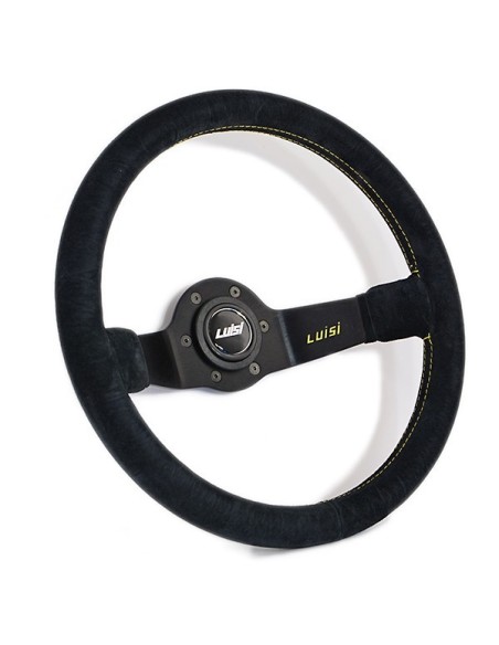 Volante universale Luisi Jet 350mm in camoscio nero