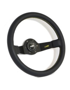 Volante universale Luisi Jet 350mm in pelle nera