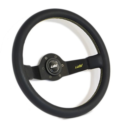 Volante universale Luisi Jet 350mm in pelle nera