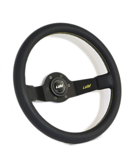 Volante universale Luisi Jet 350mm in pelle nera