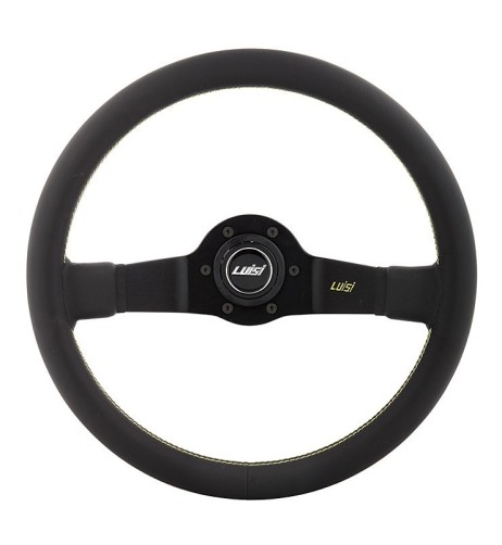 Volante universale Luisi Jet 350mm in pelle nera