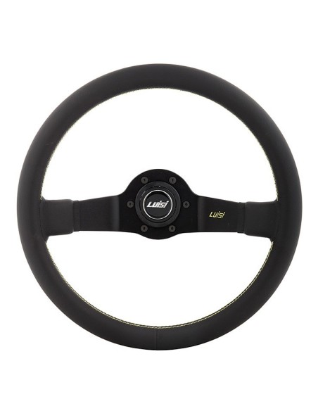 Volante universale Luisi Jet 350mm in pelle nera