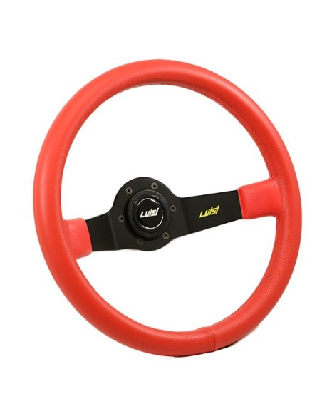 Volante universale Luisi Jet 350mm in pelle rossa
