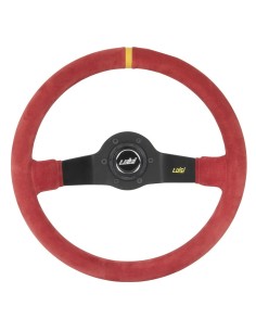 Volante universale Luisi Jet Corsa 350mm in camoscio rosso 2