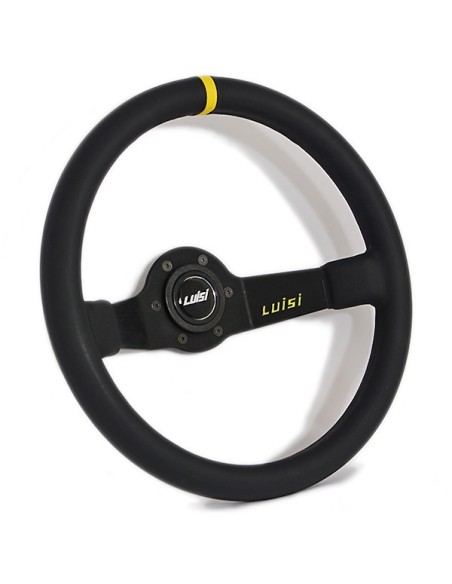 Volante universale Luisi Jet Corsa 350mm in pelle nera
