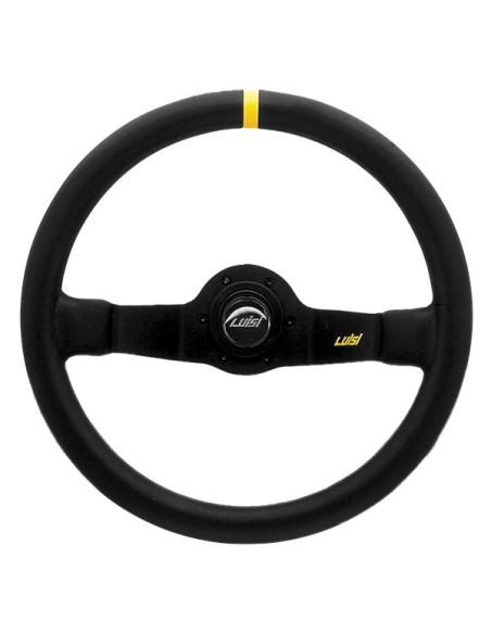 Volante universale Luisi Jet Corsa 350mm in pelle nera