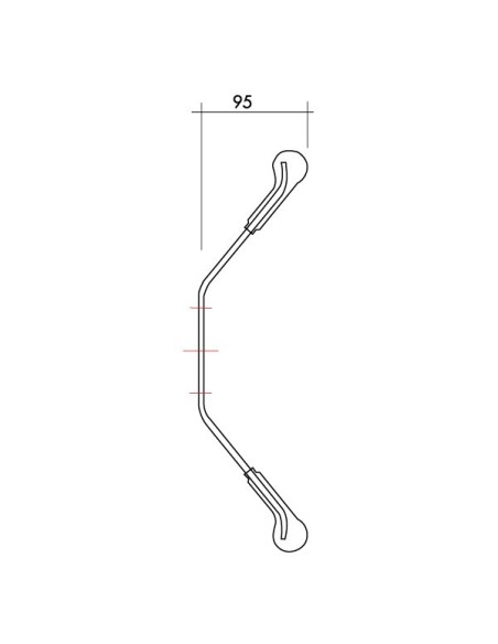 Volante universale Luisi Jet Corsa 350mm in pelle rossa