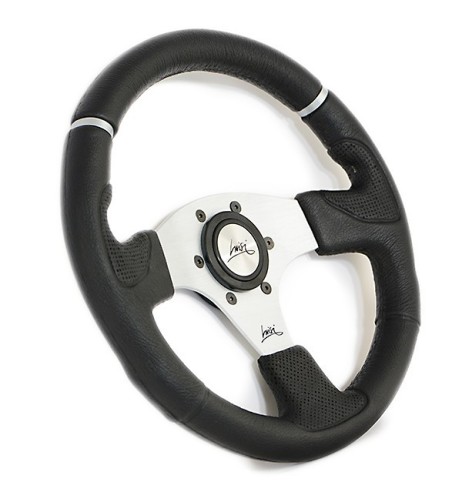 Volante universale Luisi Kobra 320mm in poliuretano con razza bianca