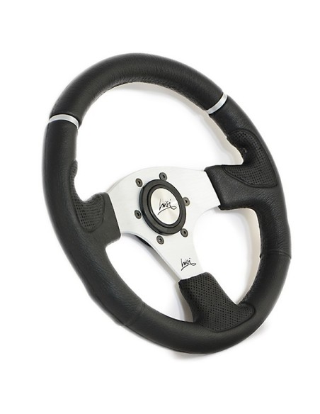 Volante universale Luisi Kobra 320mm in poliuretano con razza bianca