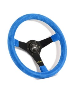 Volante universale Luisi Mirage 350mm in camoscio celeste