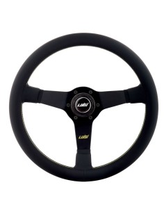 Volante universale Luisi Mirage 350mm in pelle nera