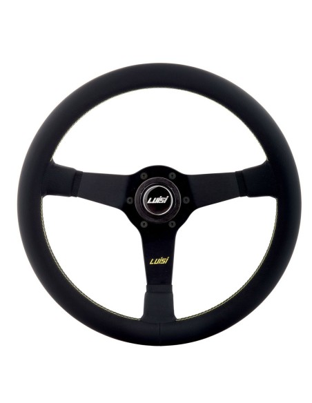 Volante universale Luisi Mirage 350mm in pelle nera