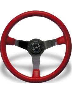 Volante universale Luisi Mirage 350mm in pelle rossa 2