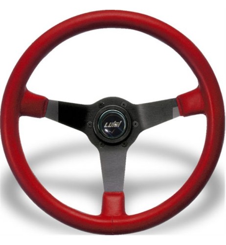 Volante universale Luisi Mirage 350mm in pelle rossa