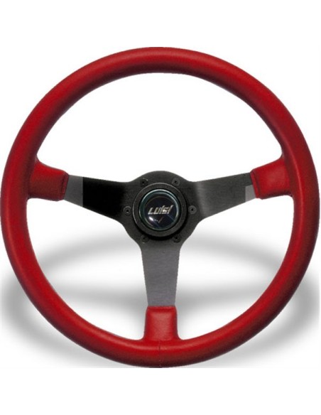 Volante universale Luisi Mirage 350mm in pelle rossa