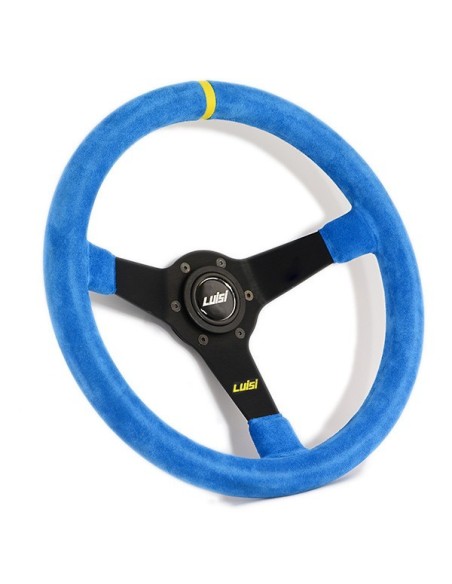 Volante universale Luisi Mirage Corsa 350mm in camoscio celeste