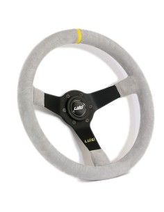 Volante universale Luisi Mirage Corsa 350mm in camoscio grigio 2