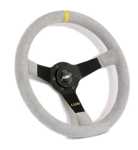 Volante universale Luisi Mirage Corsa 350mm in camoscio grigio