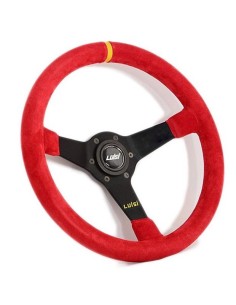 Volante universale Luisi Mirage Corsa 350mm in camoscio rosso