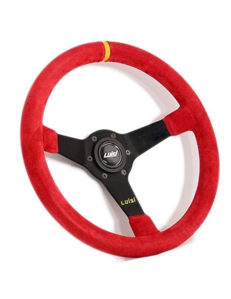 Volante universale Luisi Mirage Corsa 350mm in camoscio rosso