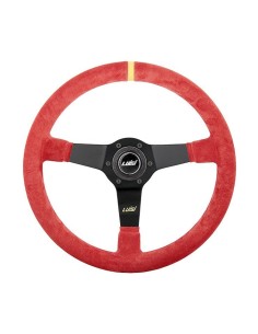 Volante universale Luisi Mirage Corsa 350mm in camoscio rosso 2