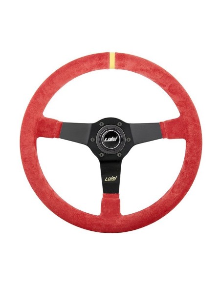 Volante universale Luisi Mirage Corsa 350mm in camoscio rosso