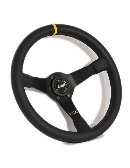 Volante universale Luisi Mirage Corsa 350mm in pelle nera