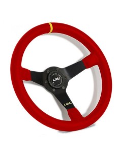Volante universale Luisi Mirage Corsa 350mm in pelle rossa