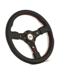 Volante universale Luisi Racing 350mm in pelle nera 2