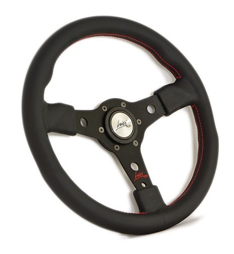 Volante universale Luisi Racing 350mm in pelle nera
