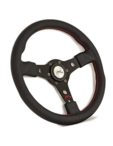Volante universale Luisi Racing 350mm in pelle nera