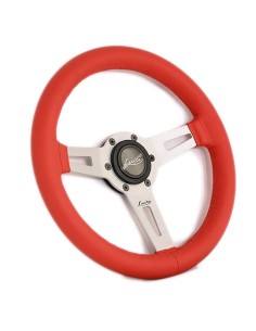 Volante universale Luisi Sharav 315mm in pelle rossa 2