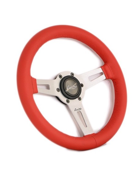 Volante universale Luisi Sharav 315mm in pelle rossa
