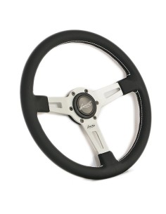 Volante universale Luisi Sharav 340mm in pelle nera 2